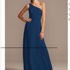 One-Shoulder Simple Chiffon Bridesmaid Dress